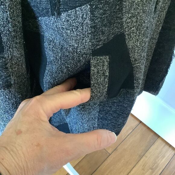 ColdWater Creek Black & Gray‎ Patchwork Jacket 🐱‍👤🤍🖤 - Picture 4 of 8